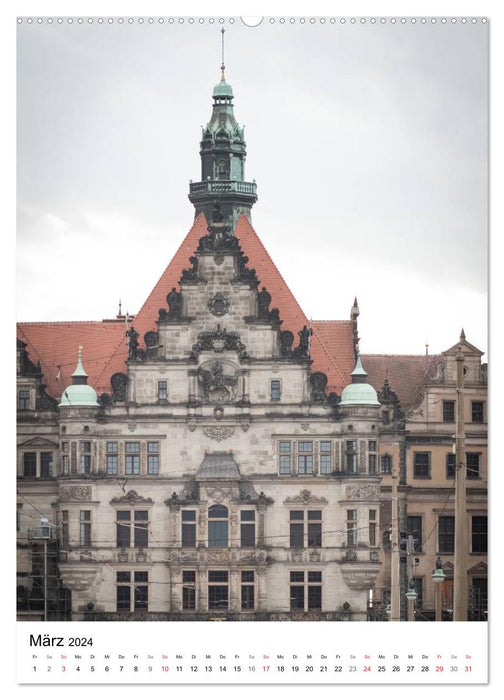 Dresde – Architecture impressionnante (Calendrier mural CALVENDO 2024) 