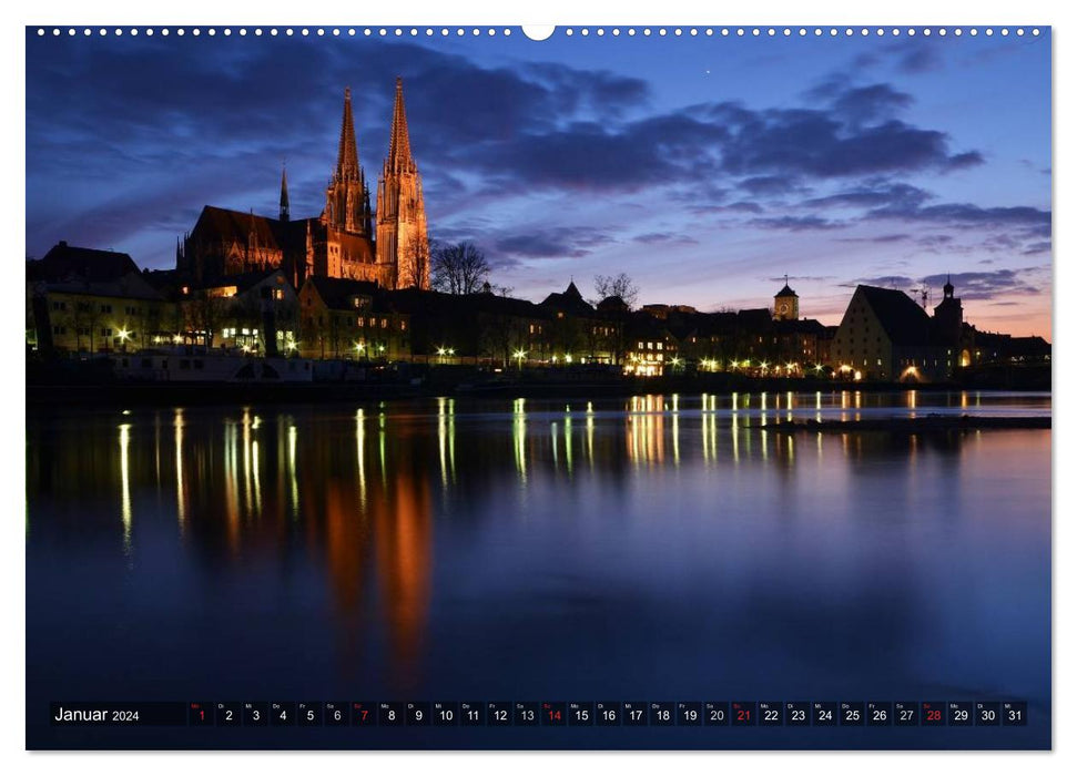 Les couleurs de Ratisbonne (Calvendo Premium Wall Calendar 2024) 