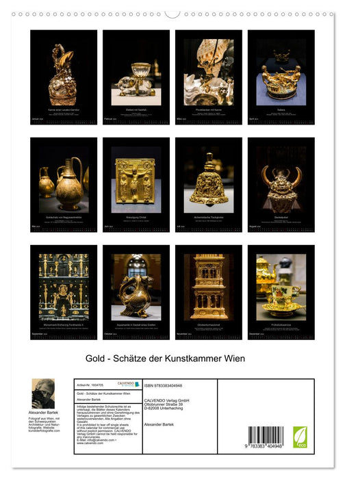 Gold - Schätze der Kunstkammer Wien (CALVENDO Premium Wandkalender 2024)