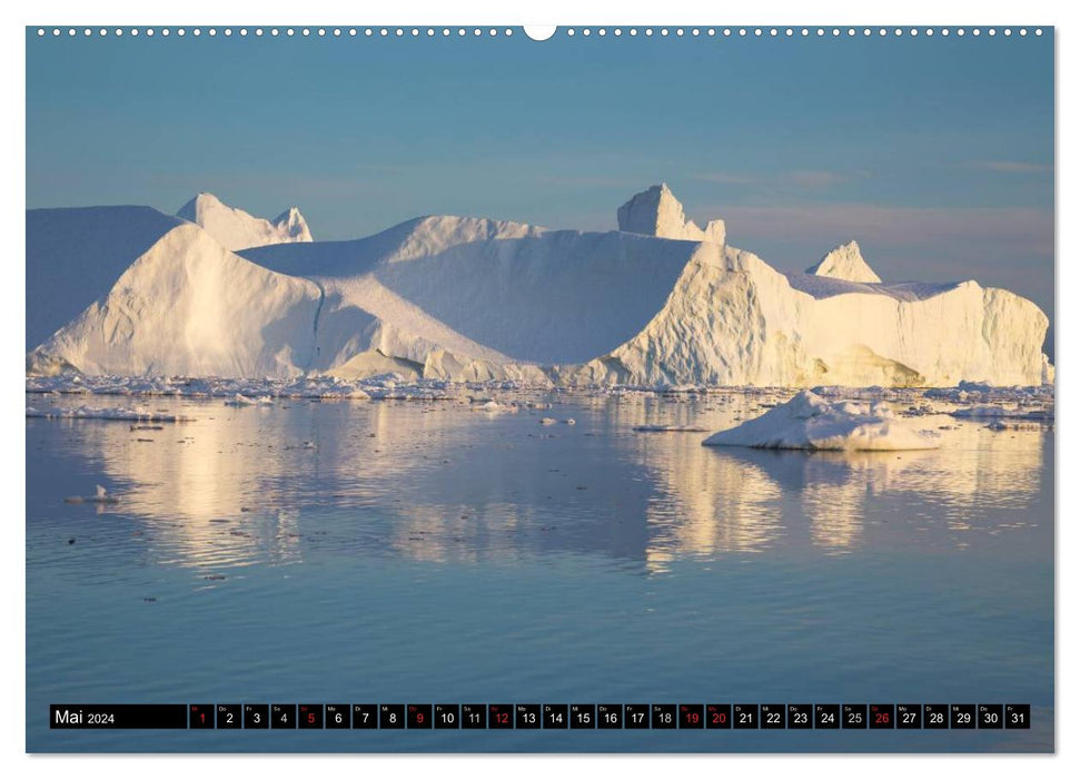 Fjord glacé d'Ilulissat, Groenland. GLACE - FORME ET LUMIÈRE (Calendrier mural CALVENDO 2024) 