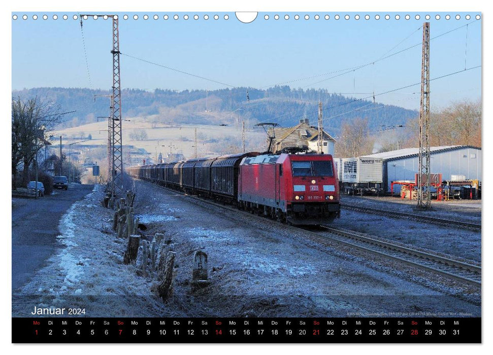Eisenbahn in Mitteldeutschland (CALVENDO Wandkalender 2024)