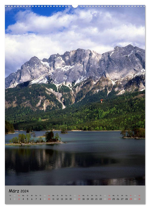Lacs de montagne pittoresques (Calendrier mural CALVENDO Premium 2024) 