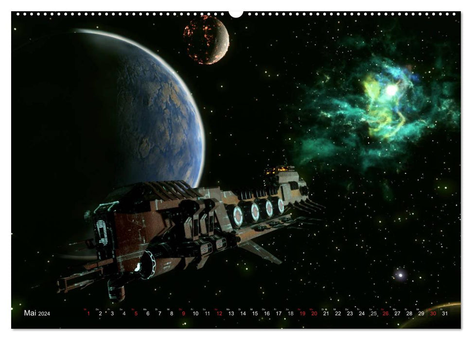 Galaktische Traumwelten (CALVENDO Premium Wandkalender 2024)