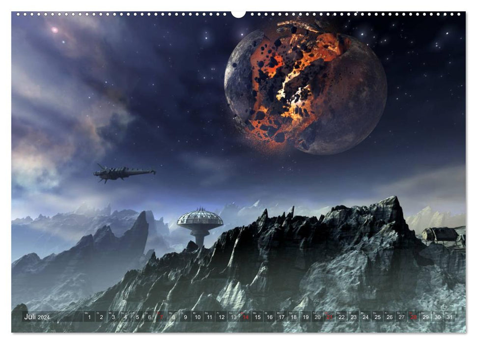 Galaktische Traumwelten (CALVENDO Premium Wandkalender 2024)