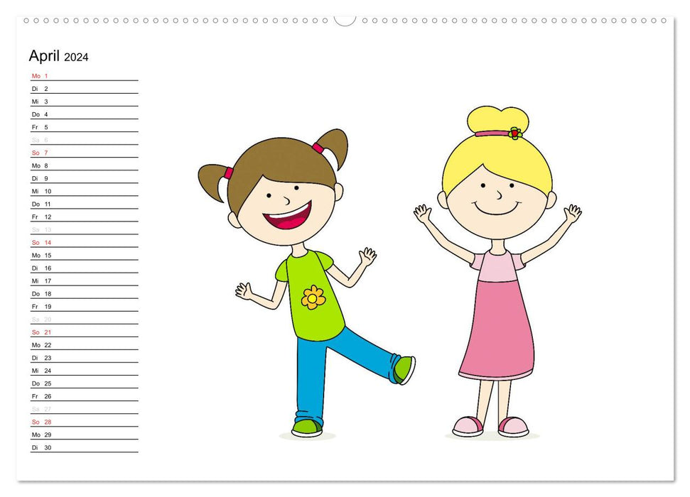 Le calendrier des enfants (Calendrier mural CALVENDO Premium 2024) 