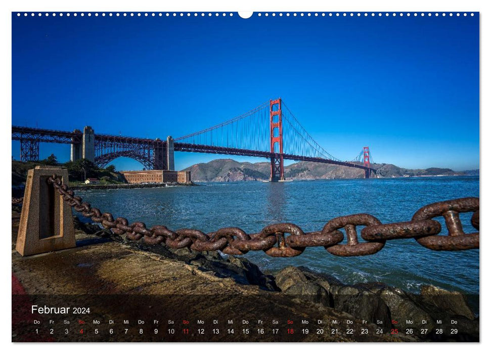 Impressions de San Francisco de jour comme de nuit (Calendrier mural CALVENDO Premium 2024) 