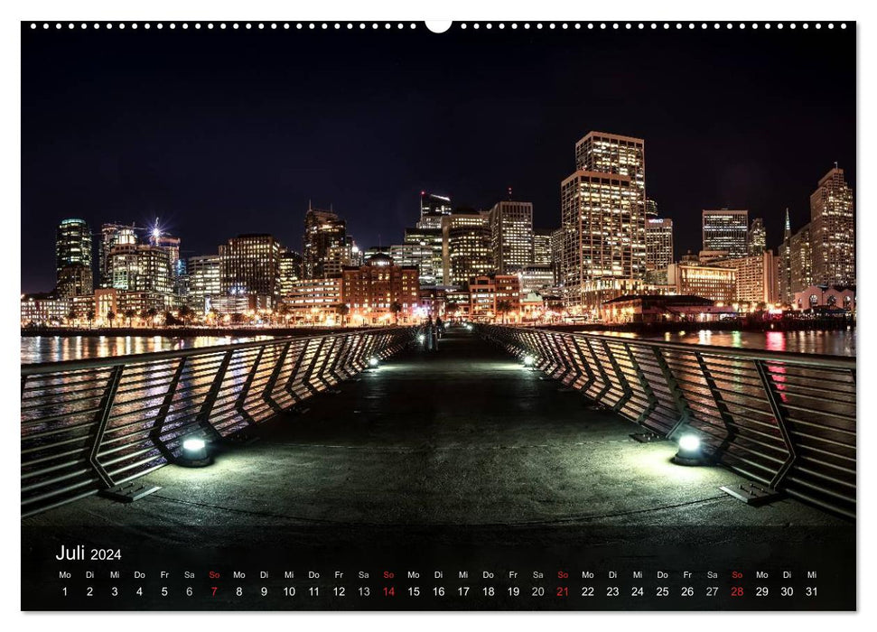 San Francisco Impressionen Tag und Nacht (CALVENDO Premium Wandkalender 2024)