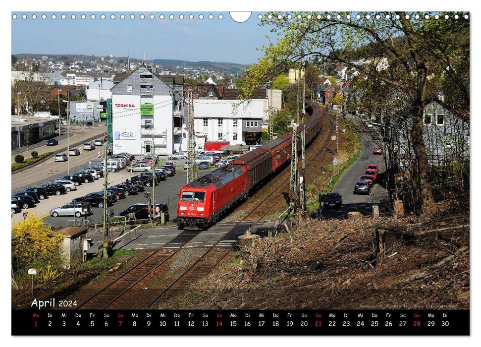 Chemin de fer dans le quartier Siegen-Wittgenstein (calendrier mural CALVENDO 2024) 