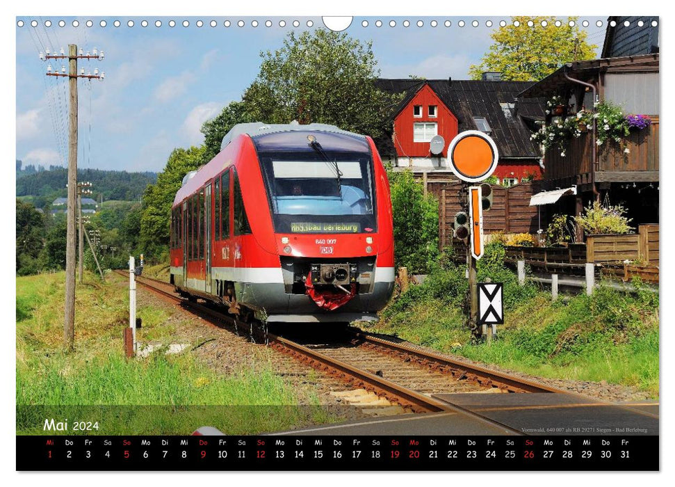 Chemin de fer dans le quartier Siegen-Wittgenstein (calendrier mural CALVENDO 2024) 