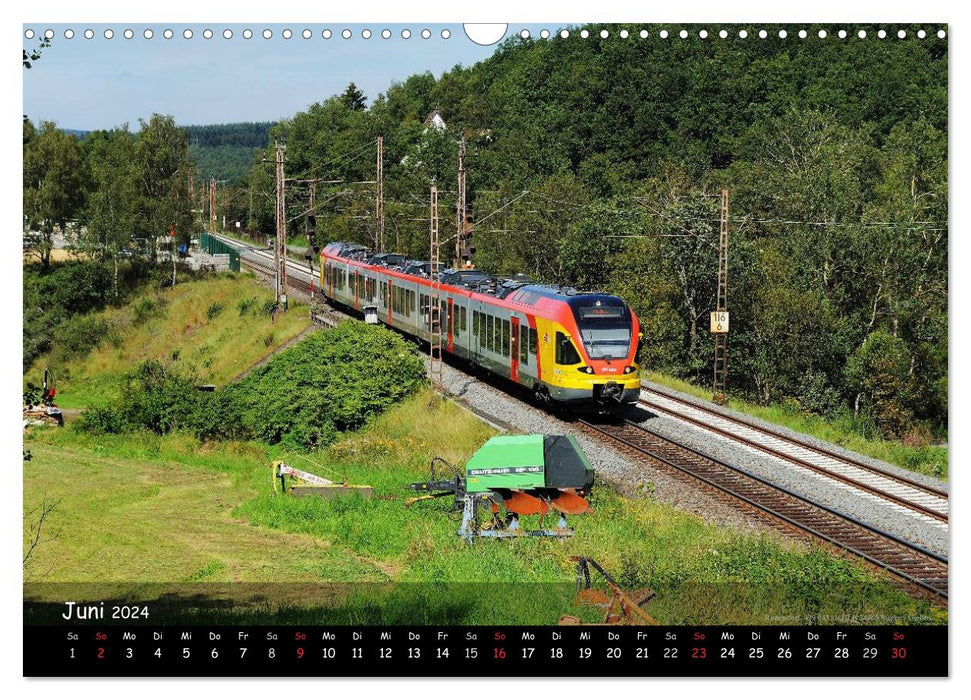 Eisenbahn im Kreis Siegen-Wittgenstein (CALVENDO Wandkalender 2024)