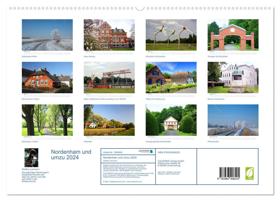 Nordenham und umzu 2024. Impressionen zwischen Weser und Wiesen (CALVENDO Premium Wandkalender 2024)