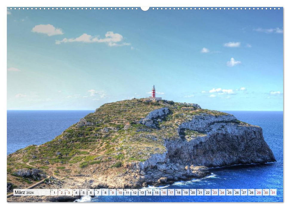 Mallorcas Leuchttürme (CALVENDO Premium Wandkalender 2024)