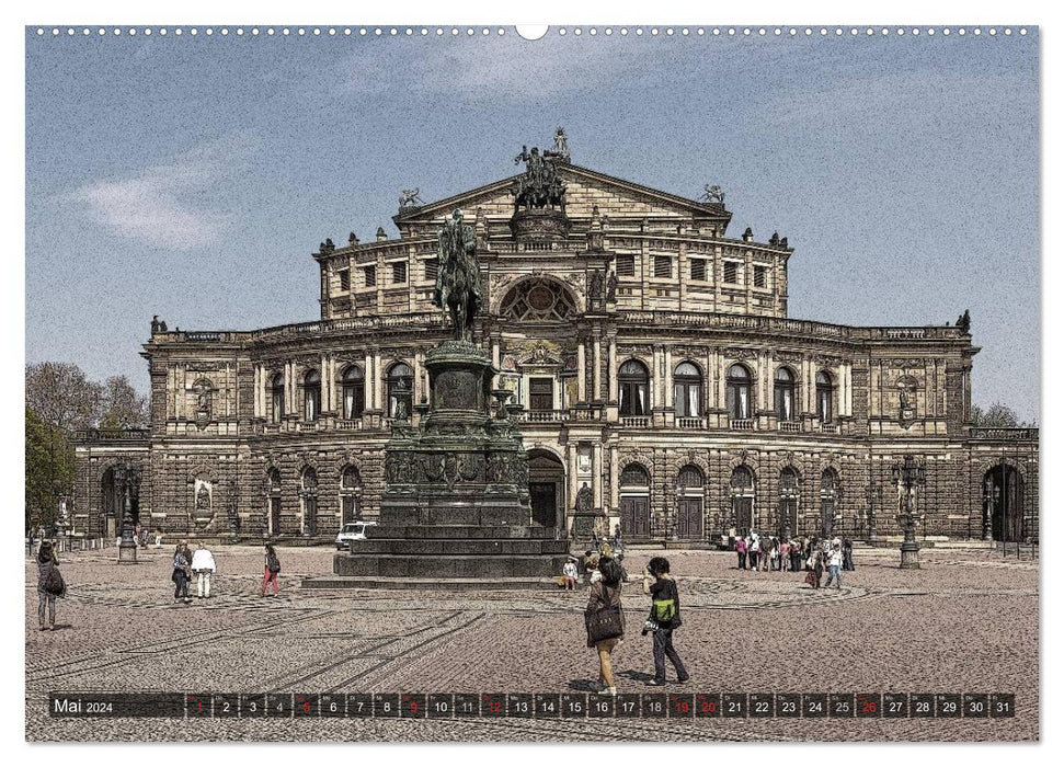 Dresden, Nostalgiekalender (CALVENDO Wandkalender 2024)