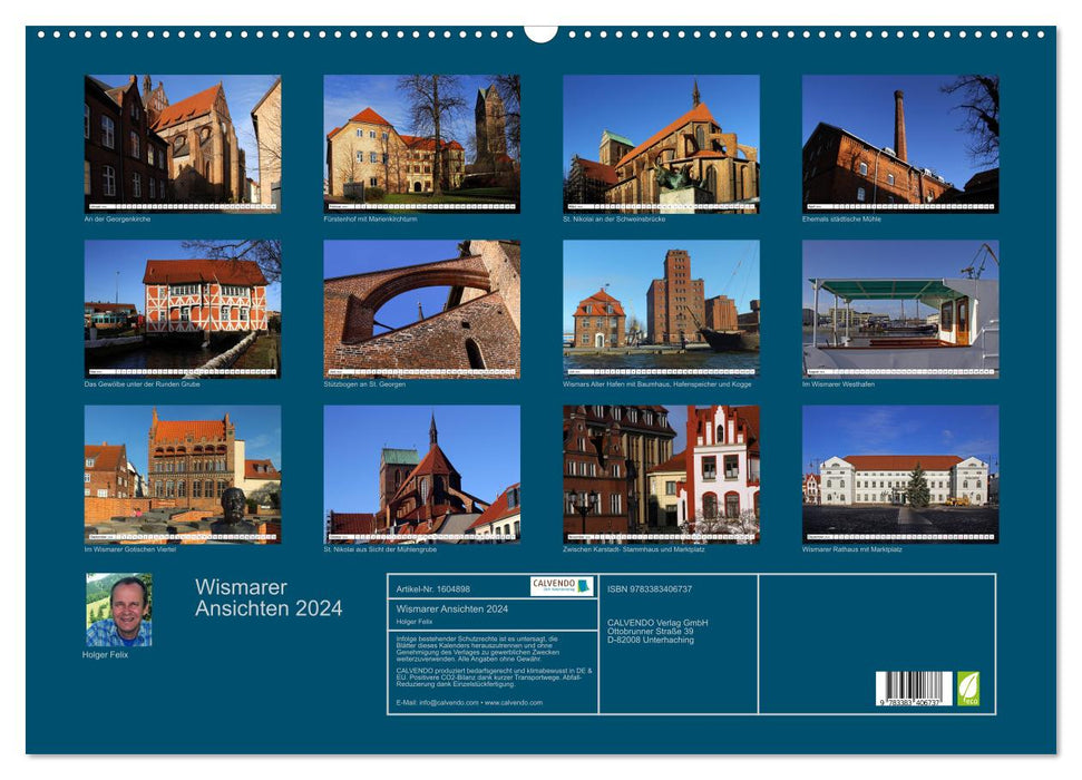 Views of Wismar 2024 (CALVENDO wall calendar 2024) 