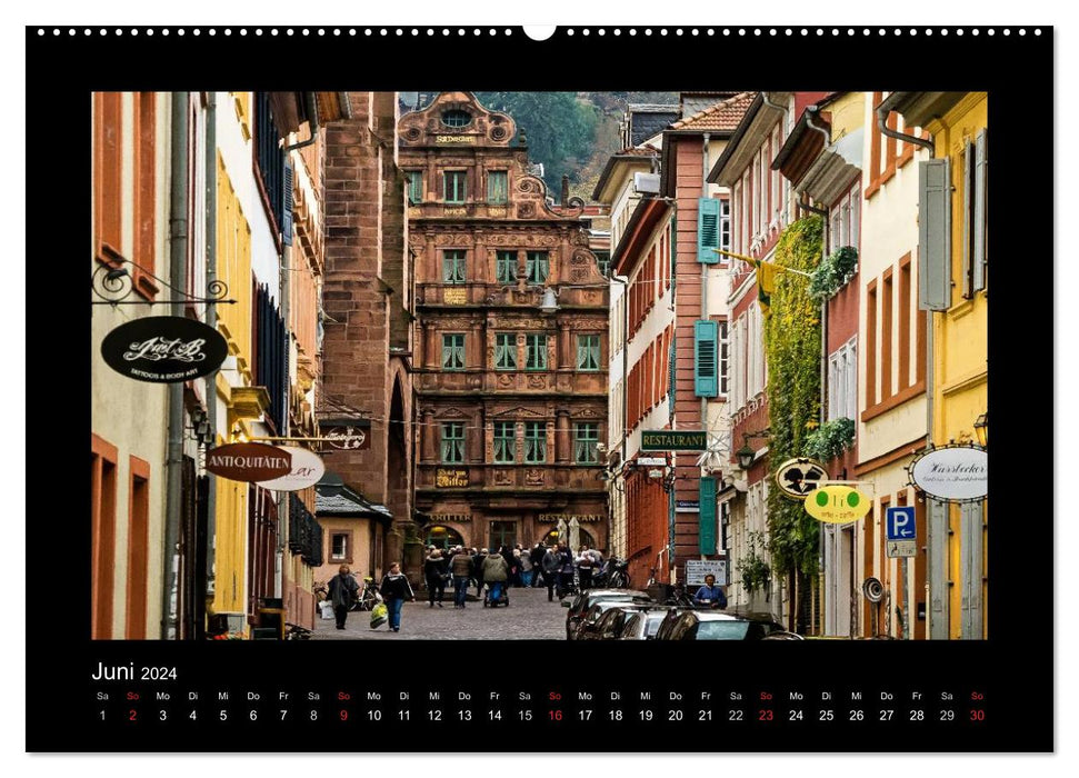 Heidelberg Views - Heidelberger Ansichten (CALVENDO Premium Wandkalender 2024)