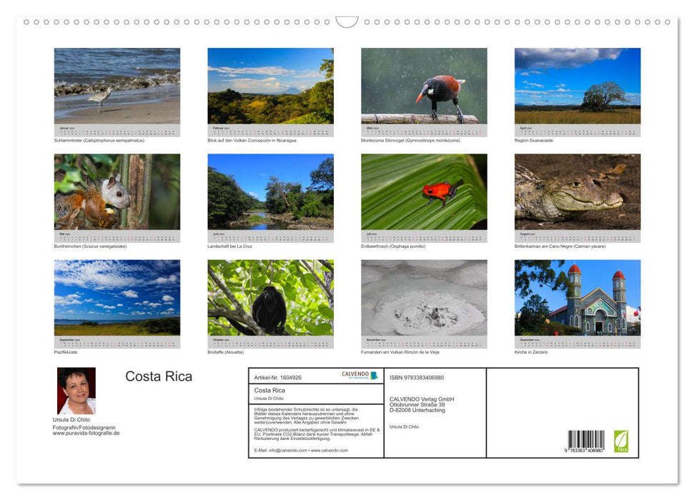Costa Rica (CALVENDO wall calendar 2024) 