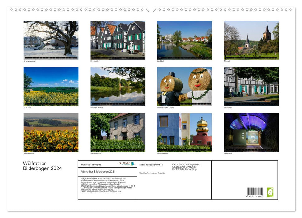 Wülfrather picture sheet 2024 (CALVENDO wall calendar 2024) 