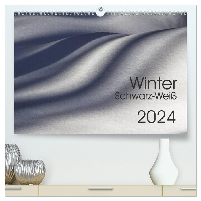 Winter Schwarz-Weiß (CALVENDO Premium Wandkalender 2024)