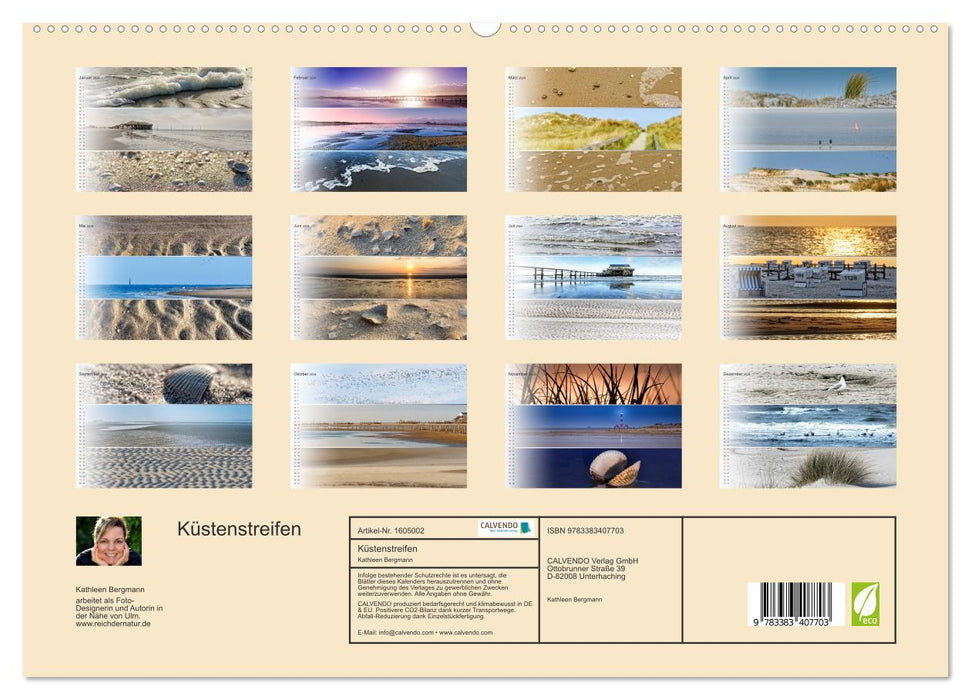 Coastal strip on the North Sea (CALVENDO Premium Wall Calendar 2024) 