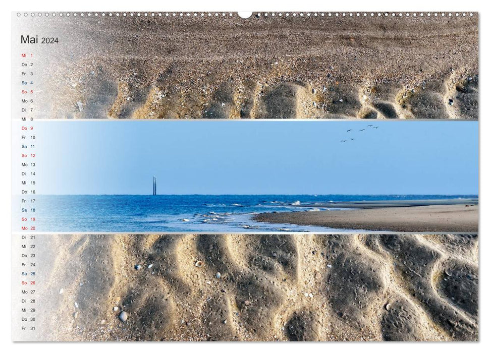 Küstenstreifen an der Nordsee (CALVENDO Premium Wandkalender 2024)