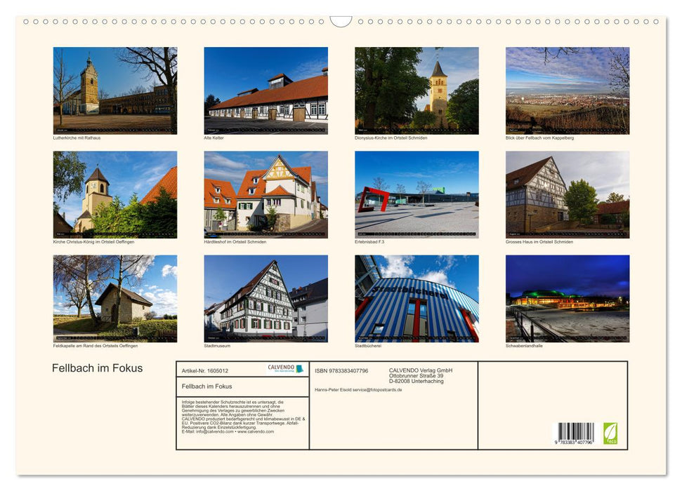 Fellbach in focus (CALVENDO wall calendar 2024) 