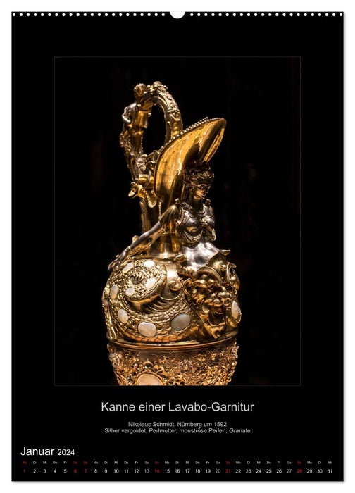 Gold - Schätze der Kunstkammer Wien (CALVENDO Wandkalender 2024)