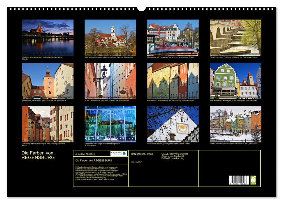 The colors of Regensburg (CALVENDO wall calendar 2024) 