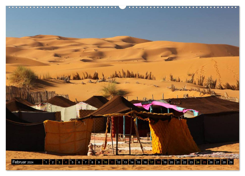 Erg Chebbi - Les dunes de rêve du Maroc (Calendrier mural CALVENDO 2024) 