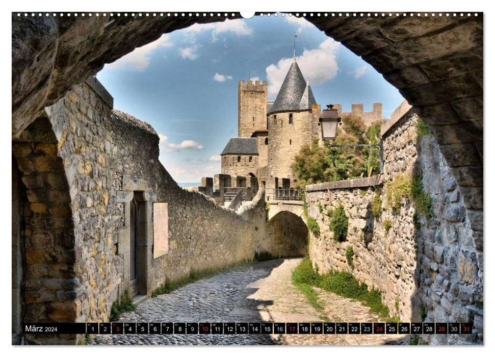 Le sud défensif de la France - forteresses et fortifications du Languedoc-Roussillon (Calendrier mural CALVENDO 2024) 