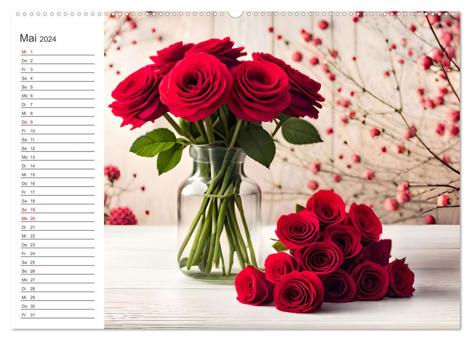 Romantic appointment calendar (CALVENDO Premium wall calendar 2024) 