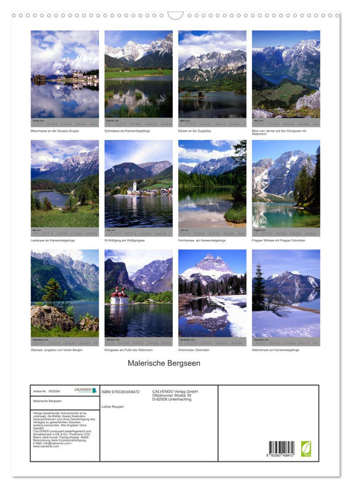 Picturesque mountain lakes (CALVENDO wall calendar 2024) 