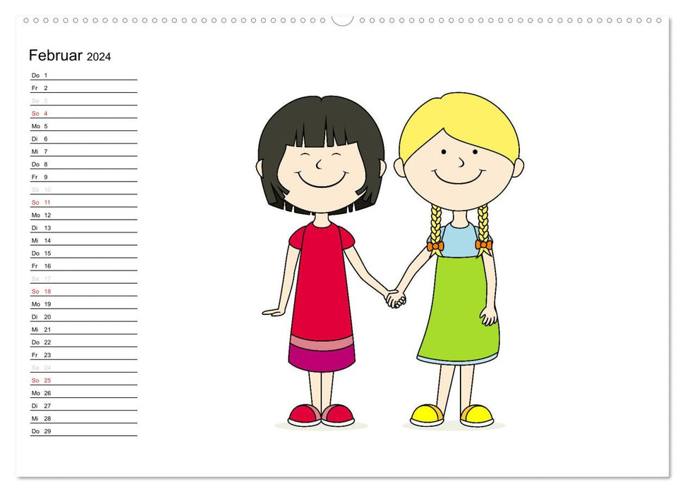 The children's calendar (CALVENDO wall calendar 2024) 