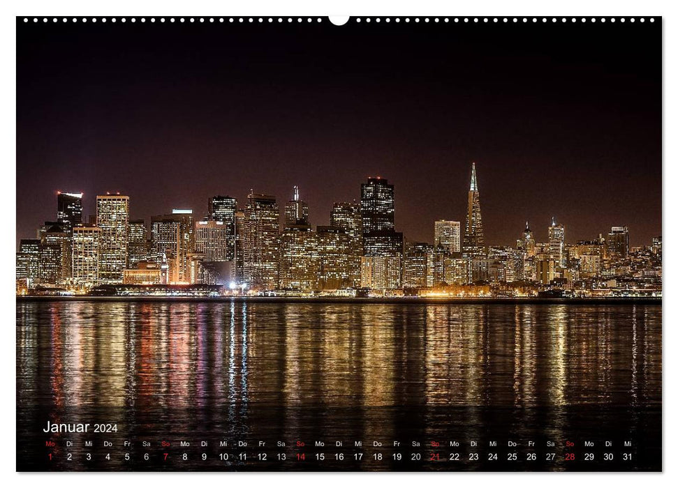 Impressions de San Francisco jour et nuit (calendrier mural CALVENDO 2024) 