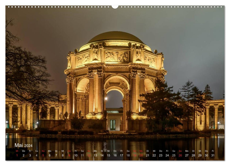 San Francisco Impressionen Tag und Nacht (CALVENDO Wandkalender 2024)
