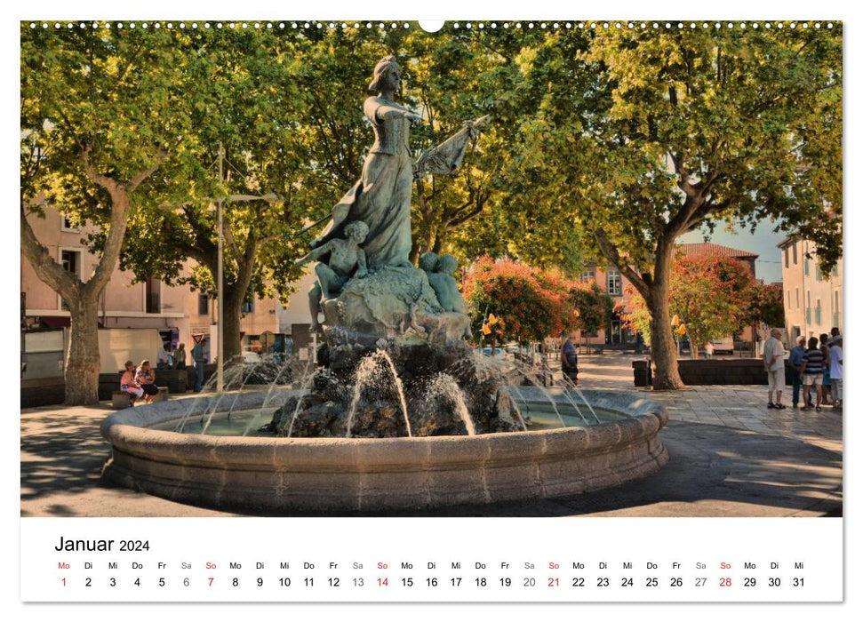 France - Cities and Villages of Languedoc-Roussillon (CALVENDO Wall Calendar 2024) 