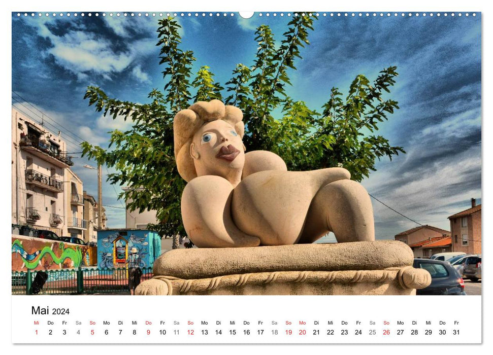 France - Cities and Villages of Languedoc-Roussillon (CALVENDO Wall Calendar 2024) 