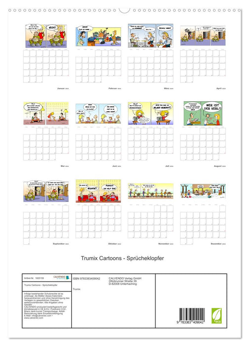 Trumix Cartoons - Sprücheklopfer (CALVENDO Premium Wandkalender 2024)