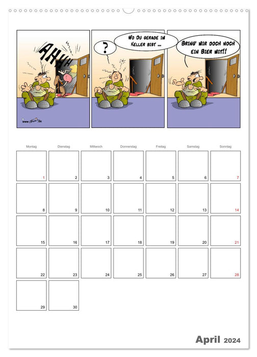 Trumix Cartoons - Sayings Knocker (CALVENDO Premium Wall Calendar 2024) 