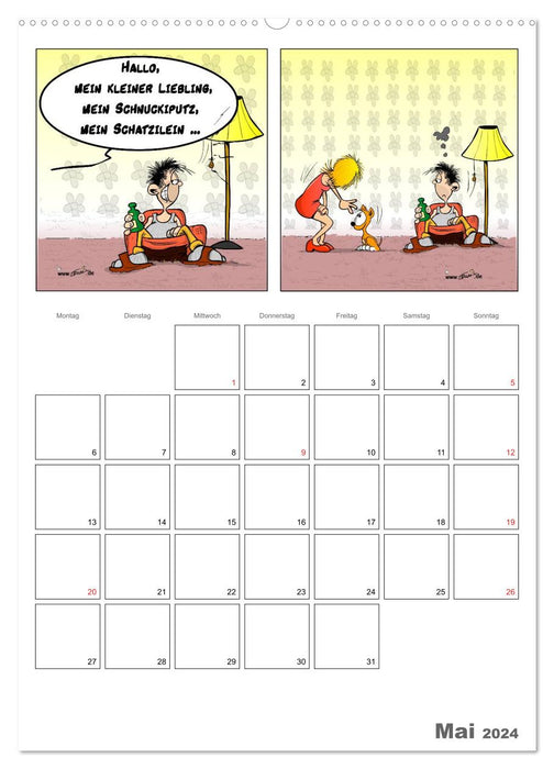 Trumix Cartoons - Sayings Knocker (CALVENDO Premium Wall Calendar 2024) 