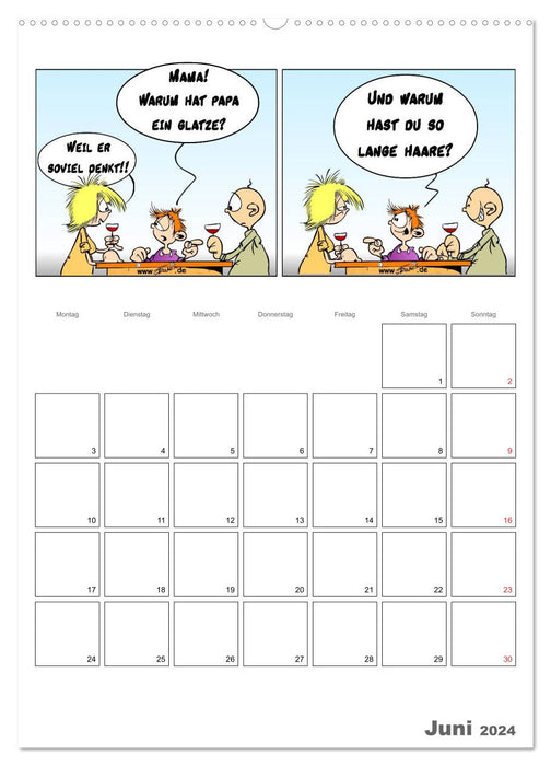 Trumix Cartoons - Sprücheklopfer (CALVENDO Premium Wandkalender 2024)