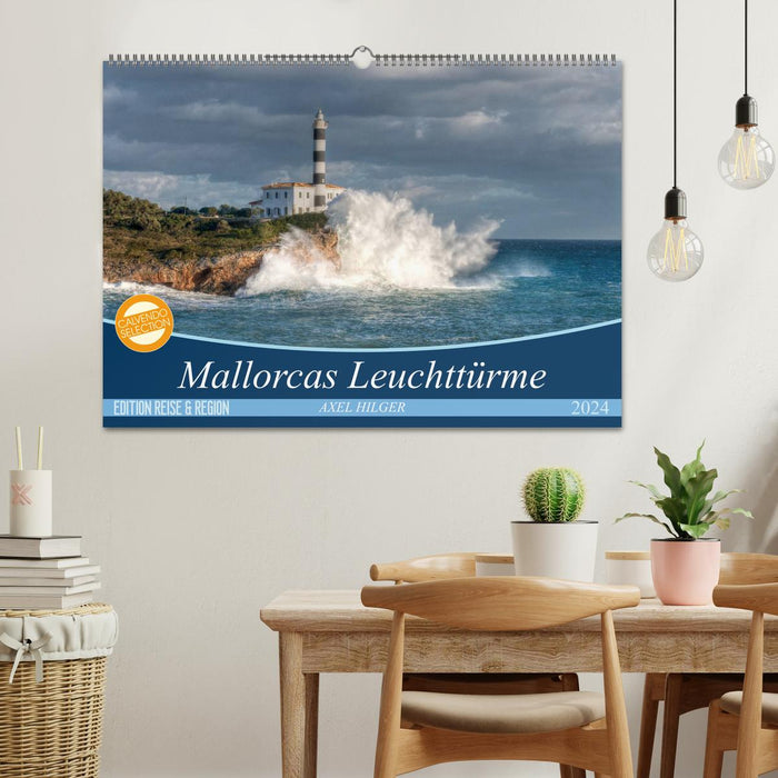 Mallorcas Leuchttürme (CALVENDO Wandkalender 2024)