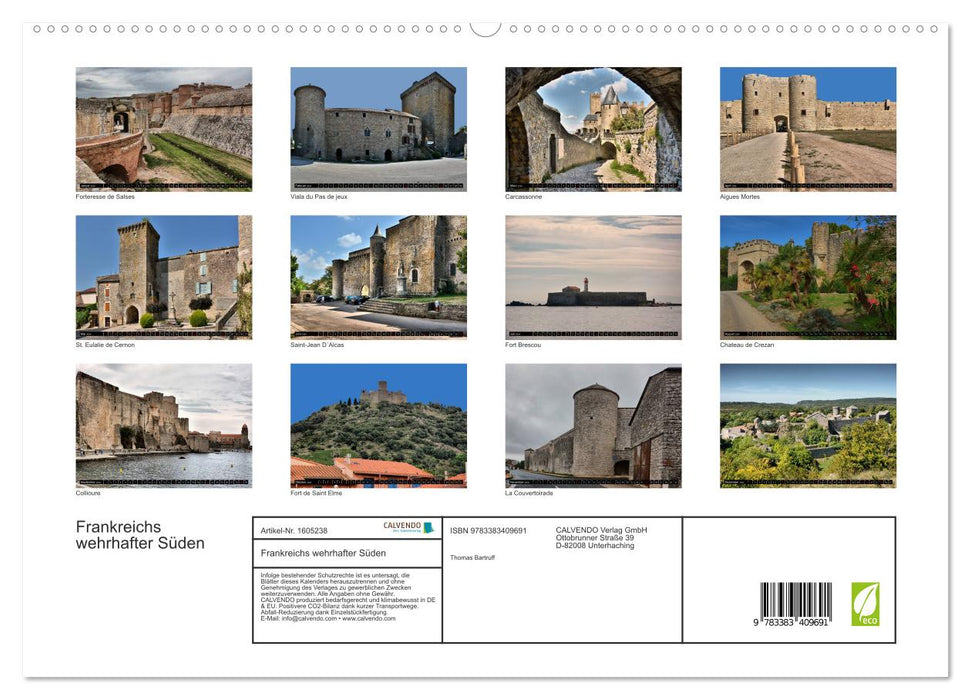 France's defensive south - fortresses and fortifications in Languedoc-Roussillon (CALVENDO Premium Wall Calendar 2024) 