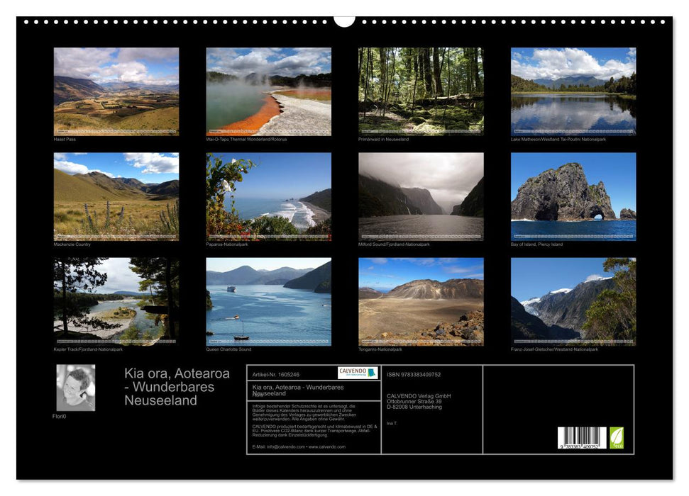 Kia ora, Aotearoa - Wonderful New Zealand (CALVENDO Wall Calendar 2024) 