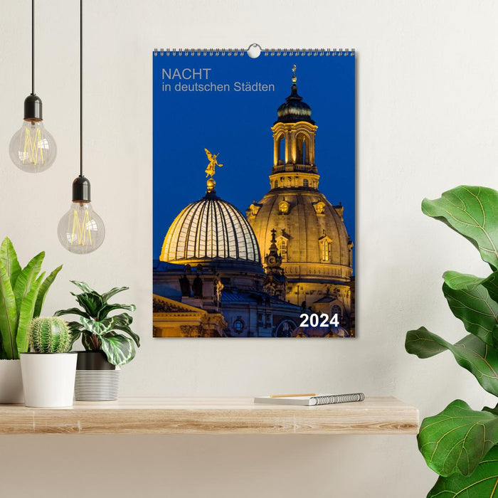 Night in German cities (CALVENDO wall calendar 2024) 