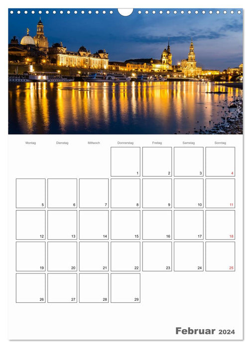 Nuit dans les villes allemandes (calendrier mural CALVENDO 2024) 