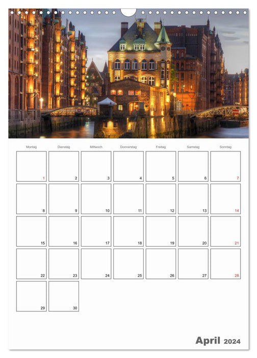 Nacht in deutschen Städten (CALVENDO Wandkalender 2024)