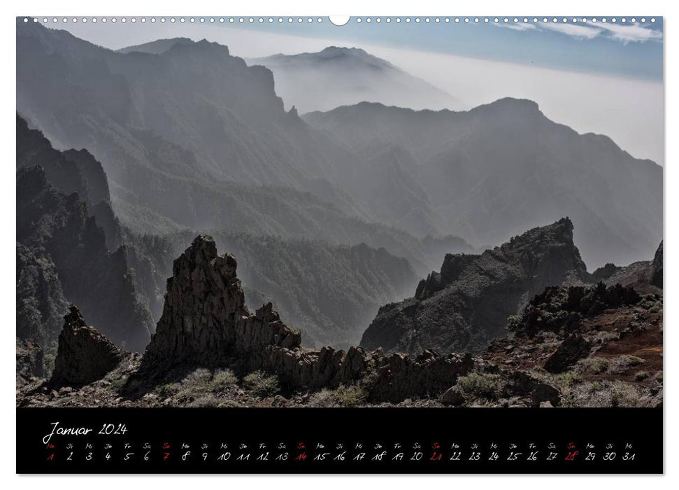 La Palma - Island of Mountains and Clouds (CALVENDO Premium Wall Calendar 2024) 