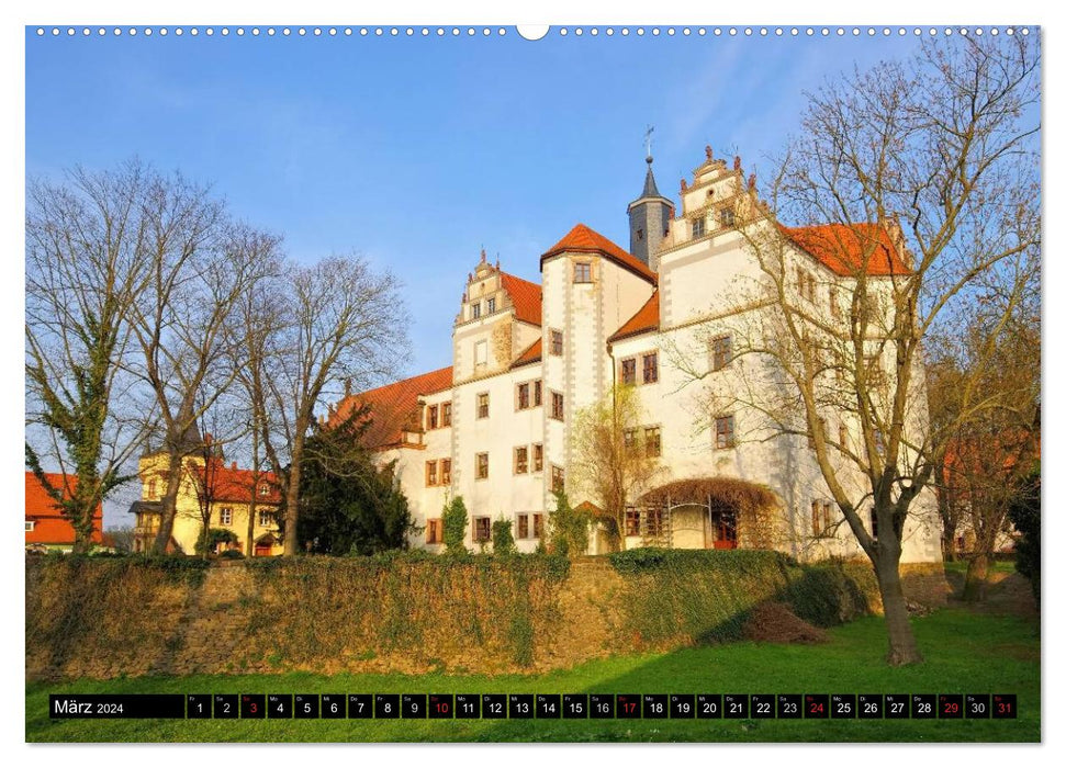 Palaces and castles in Saxony (CALVENDO Premium Wall Calendar 2024) 