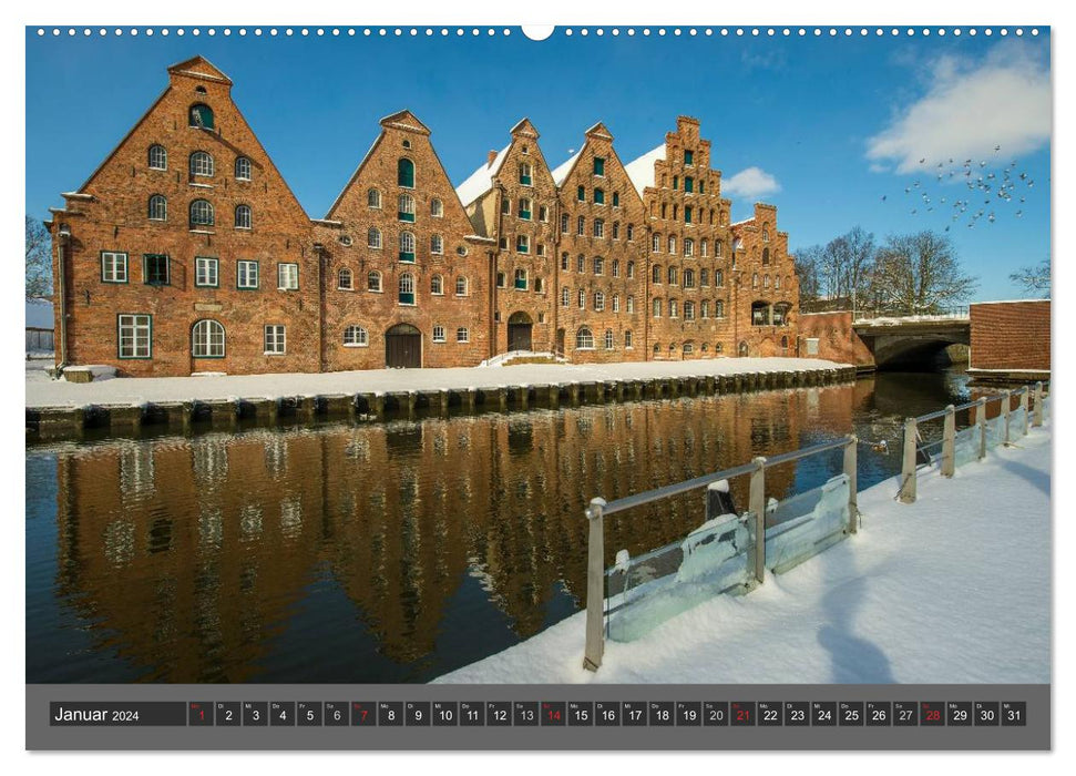 La ville hanséatique de Lübeck (calendrier mural CALVENDO 2024) 