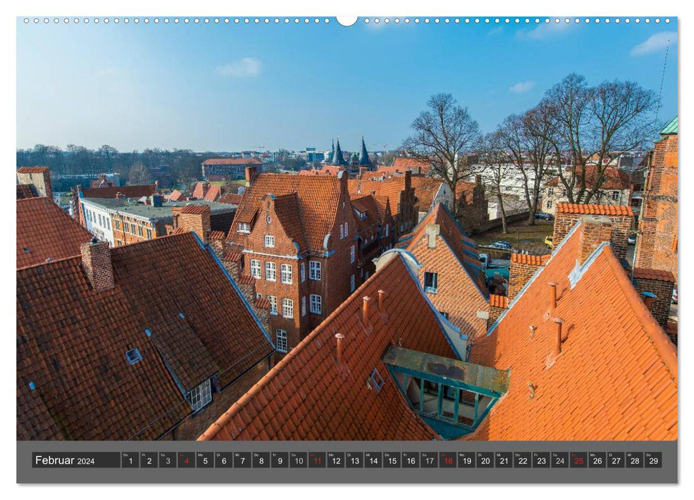 The Hanseatic city of Lübeck (CALVENDO wall calendar 2024) 